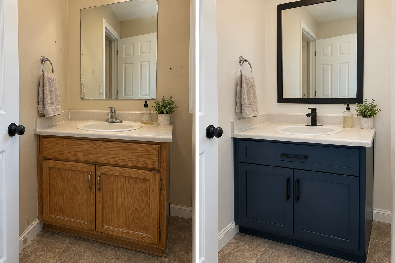 Completed Bathroom Repair & Cosmetic Refresh — After